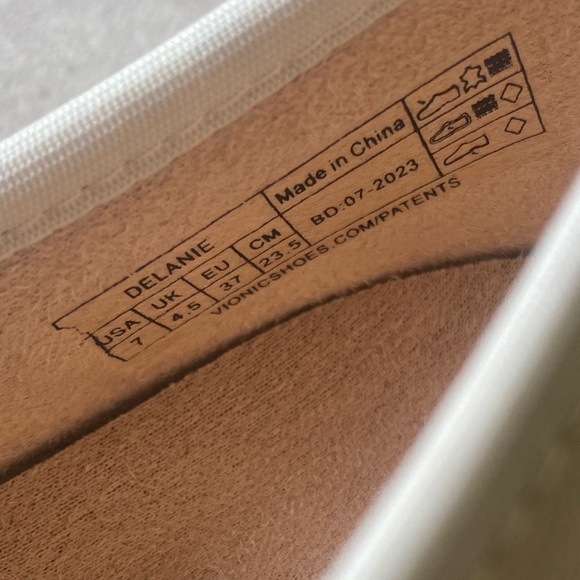 VIONIC Luxury Leather Ballerina Flats, Bone Color Women’s Size 7 NWOT Low heels - Picture 10 of 13